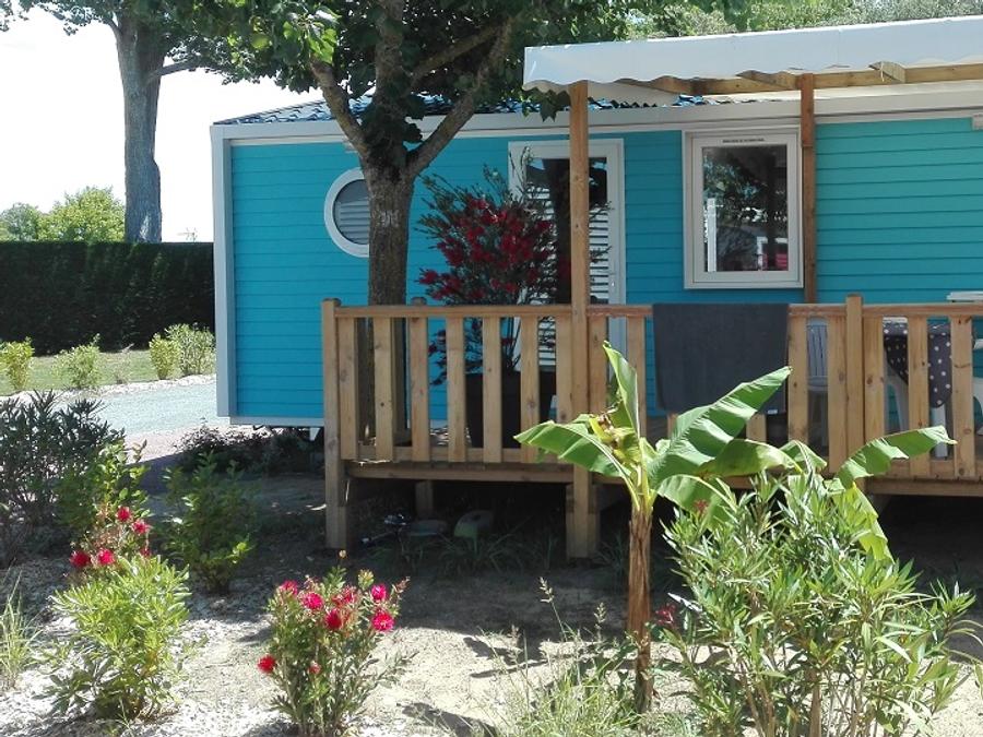 Mobilhome 4 personnes - Cottage LITCHI - 26m² - terrasse bois semi-couverte - 2 chambres 4 pers 9