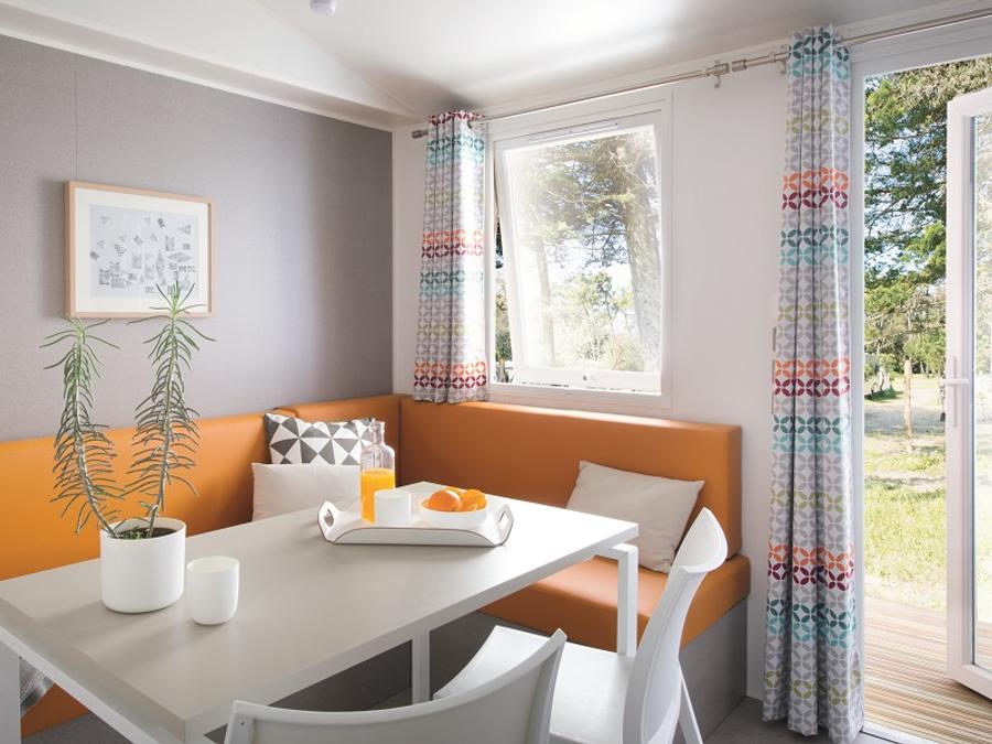 Mobilhome 4 personnes - Cottage LITCHI - 26m² - terrasse bois semi-couverte - 2 chambres 4 pers 11