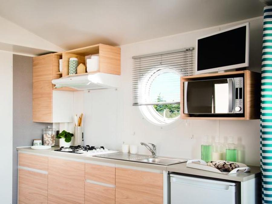 Mobilhome 4 personnes - Cottage GOYAVE - 25m² - terrasse intégrée semi-couverte - 2 chambres 4 pers 12