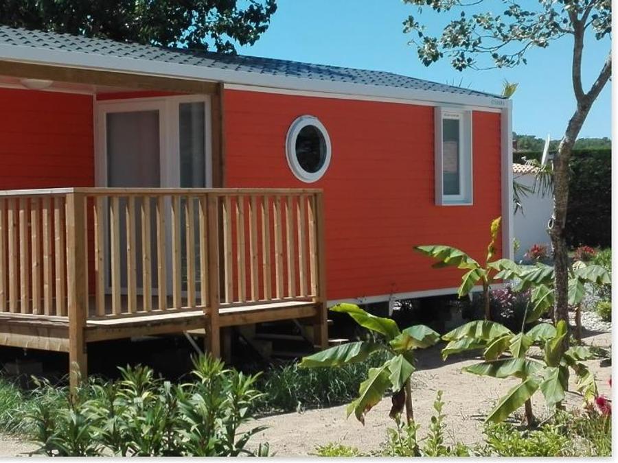 Mobilhome 4 personnes - Cottage GOYAVE - 25m² - terrasse intégrée semi-couverte - 2 chambres 4 pers 8