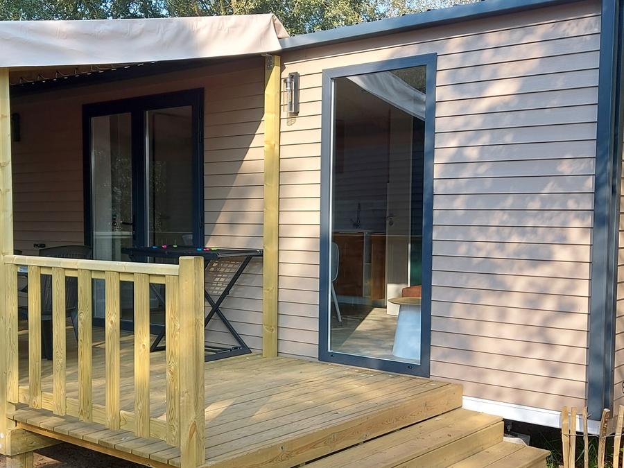 Mobilhome 4 personnes - Cottage TERRE ET MER - 30m² - terrasse bois semi-couverte - 2 chambres - 4 pers 13