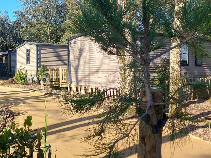 Mobilhome 4 personnes - Cottage TERRE ET MER - 30m² - terrasse bois semi-couverte - 2 chambres - 4 pers 3
