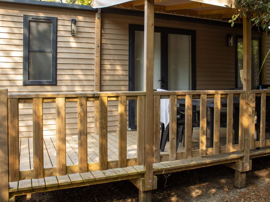 Mobilhome 4 personnes - Cottage TERRE ET MER - 30m² - terrasse bois semi-couverte - 2 chambres - 4 pers 10