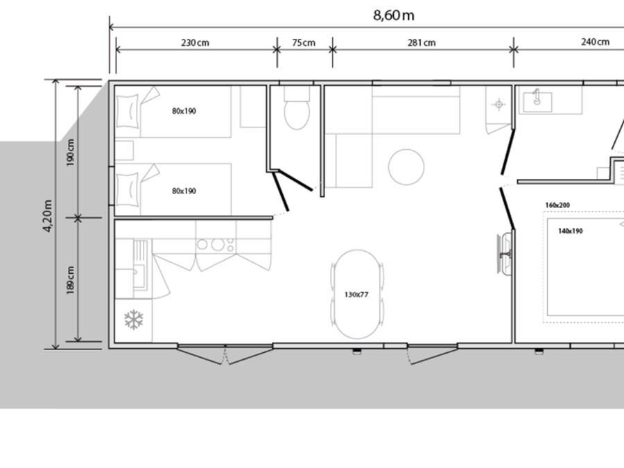 Mobilhome 4 personnes - Cottage PREMIUM
