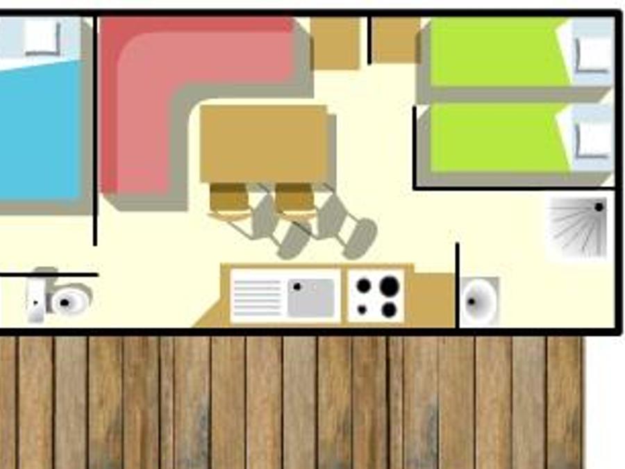 Mobilhome 4 personnes - COTTAGE CONFORT 4p 5