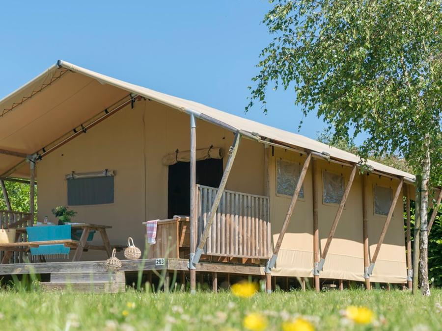 Tente en toile et en bois 6 personnes - Woody lodge 2chambres sans sanitaires 0