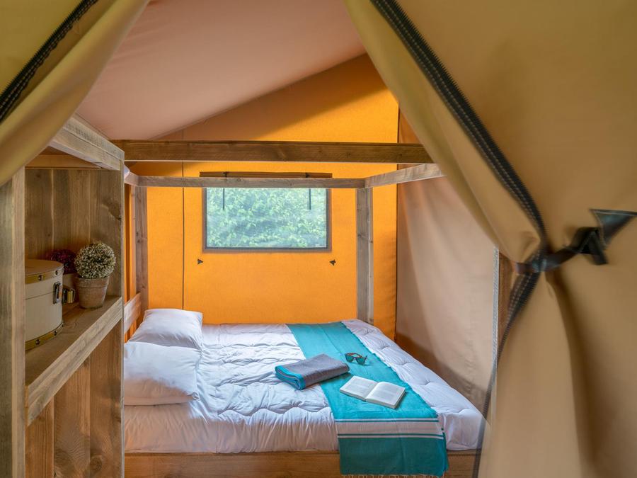 Tente en toile et en bois 6 personnes - Woody lodge 2chambres sans sanitaires 2