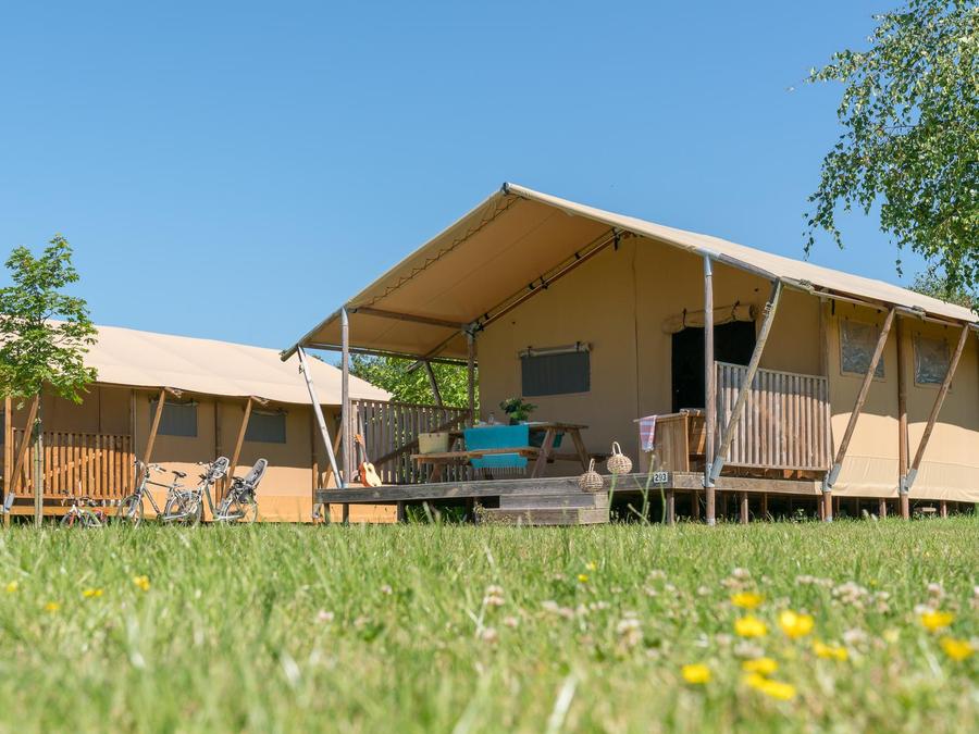 Tente en toile et en bois 6 personnes - Woody lodge 2chambres sans sanitaires 3