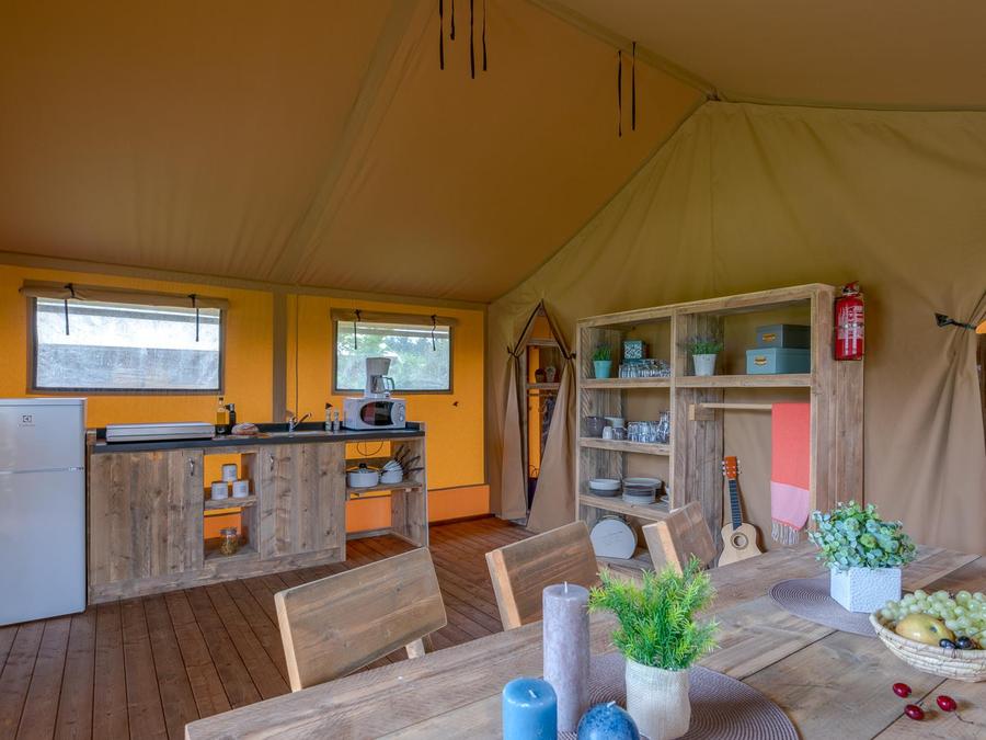 Tente en toile et en bois 6 personnes - Woody lodge 2chambres sans sanitaires 4