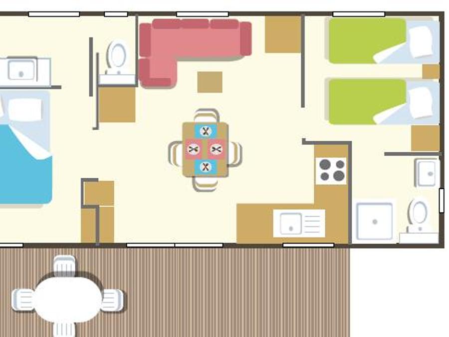 Mobilhome 4 personnes - Cottage PREMIUM Climatisé 4 pers 7