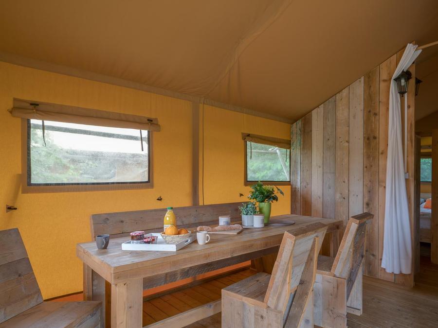 Tente en toile et en bois 6 personnes - Safari Lodge 6p 6