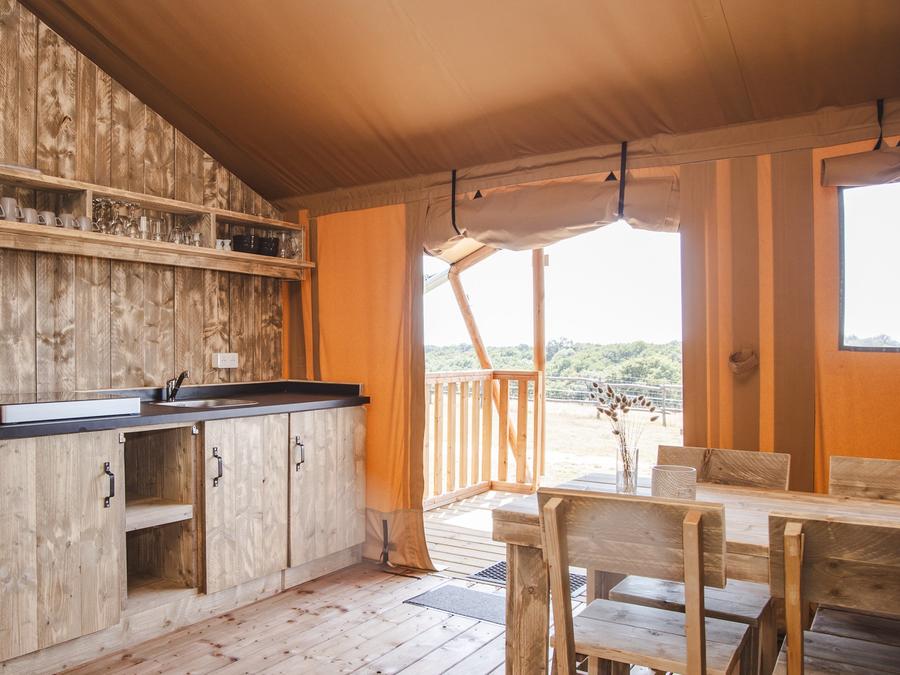 Tente en toile et en bois 7 personnes - Safari Lodge 7