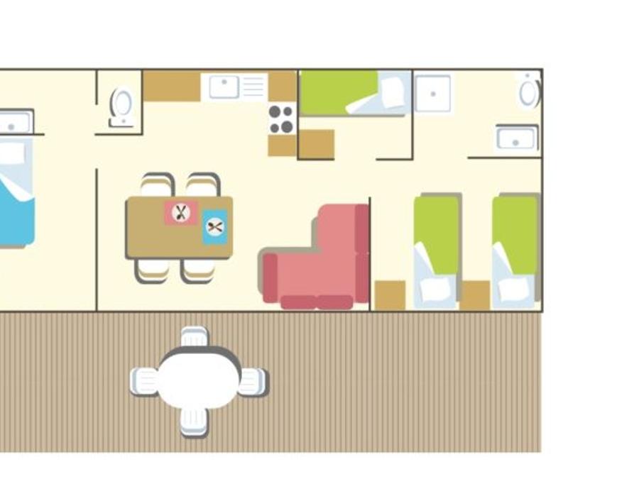 Mobilhome 6 personnes - Cottage PREMIUM - CLIMATISÉ 6