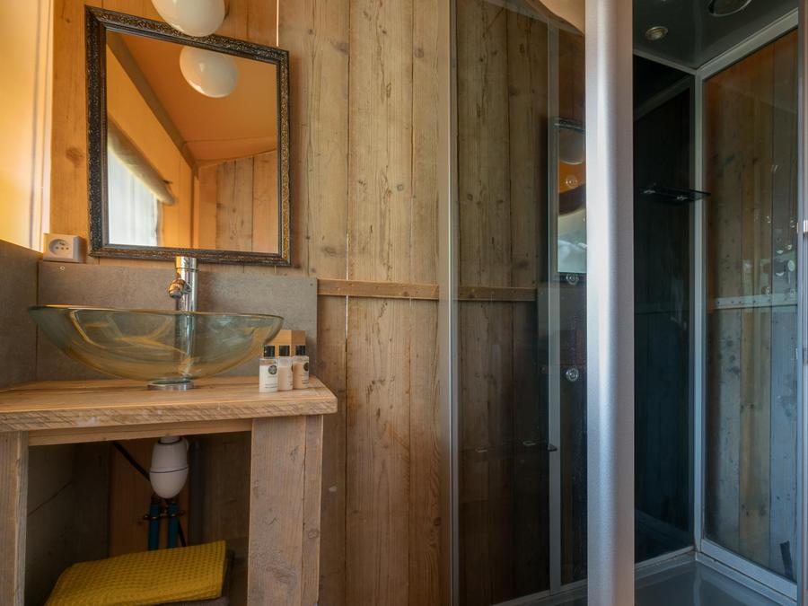 Tente en toile et en bois 6 personnes - Safari Lodge, 6p Climatisée 6
