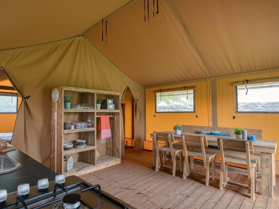 Tente en toile et en bois 6 personnes - Woody Lodge, Climatisé - 2 chambres 2