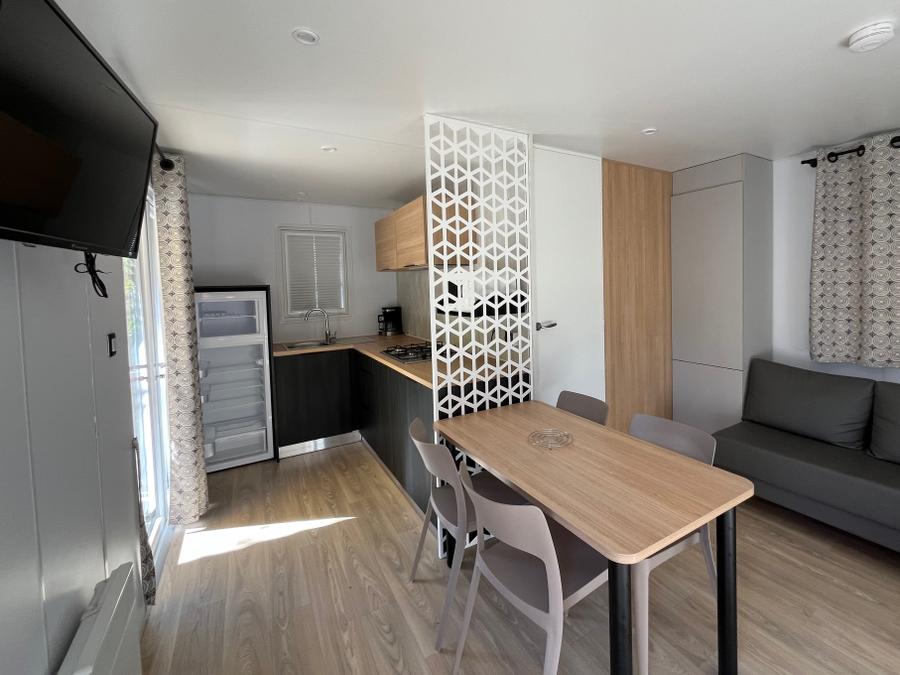 Mobilhome 4 personnes - MH Premium Grand Large Les Cévennes 30m² (2ch-4pers) + terrasse semi-couverte + climatisation 2