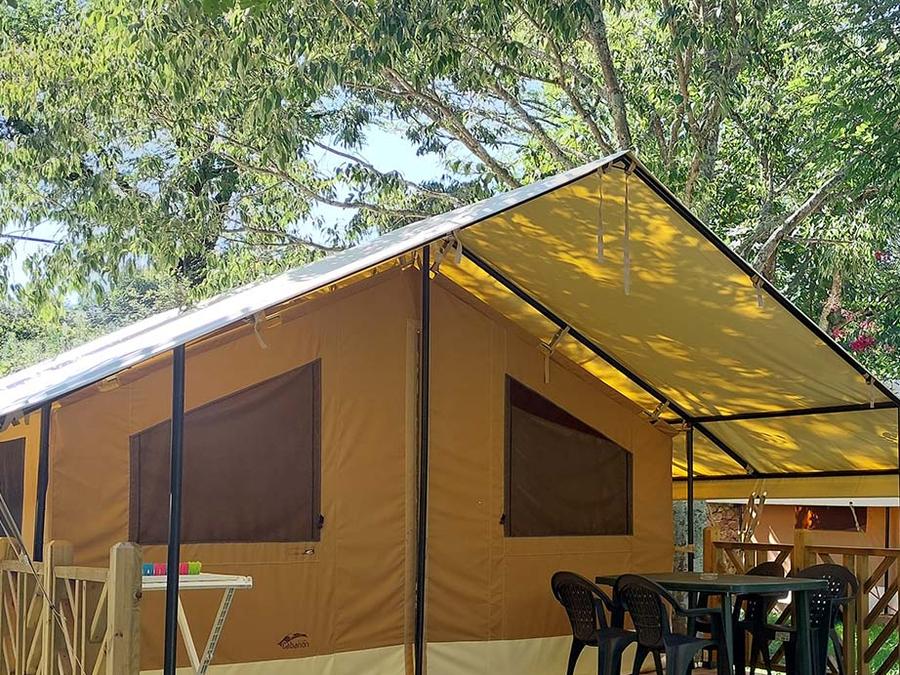 Tente en toile et en bois 5 personnes - tente lodge larzac 0