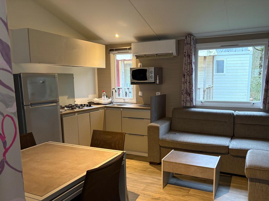 Mobilhome 6 personnes - Mobilhome avec terrasse couverte 3 chambres 1