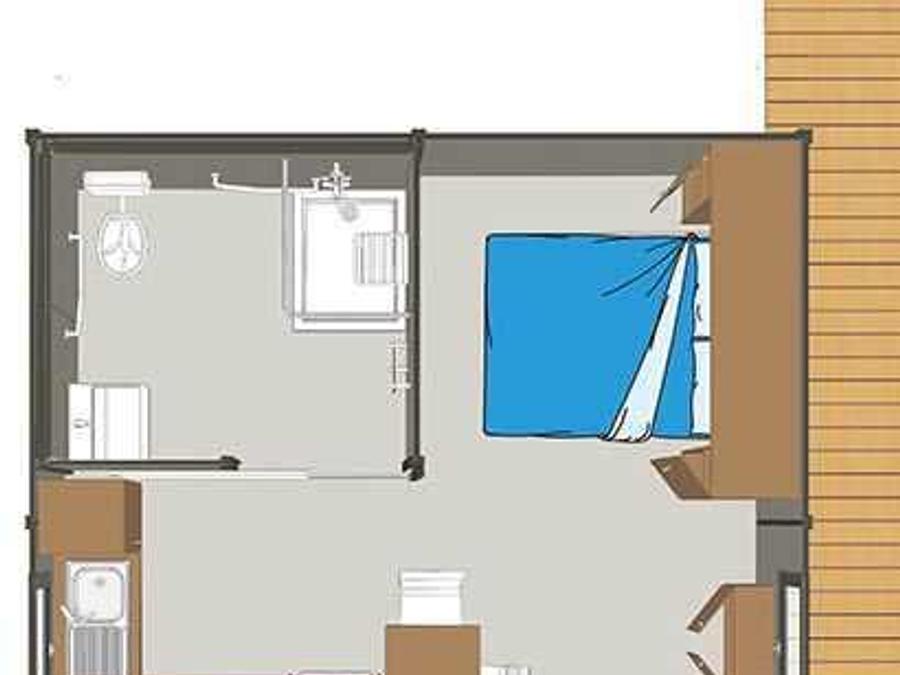 Chalet 2 personnes - Studio PMR 6