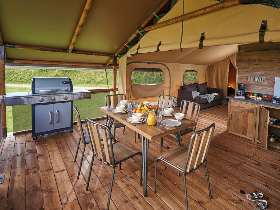 Tente en toile et en bois 7 personnes - Lodge Grand Confort 1