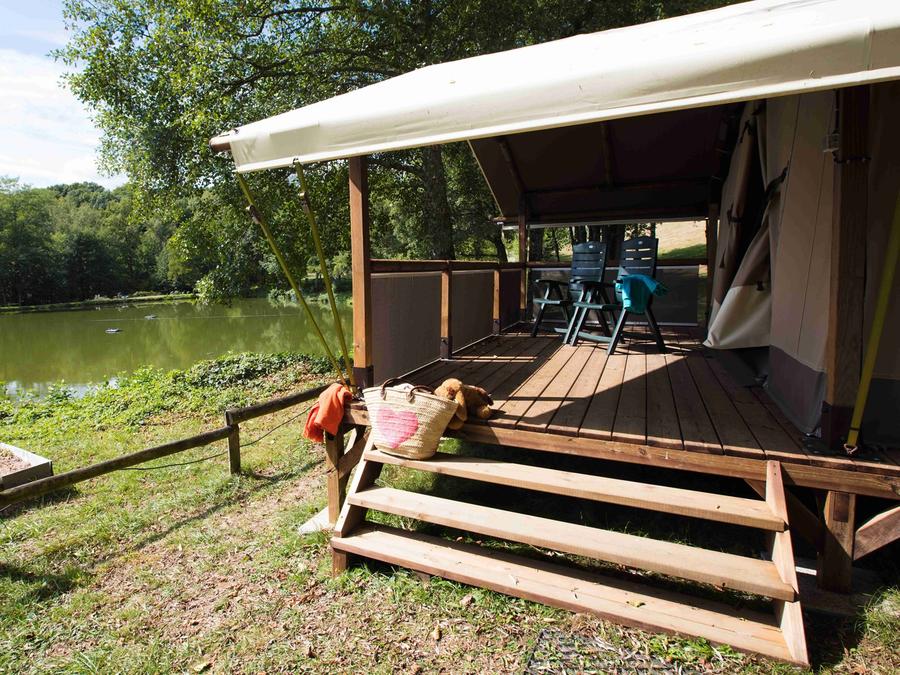 Tente en toile et en bois 5 personnes - Grande Lodge Nature et Luxe 5