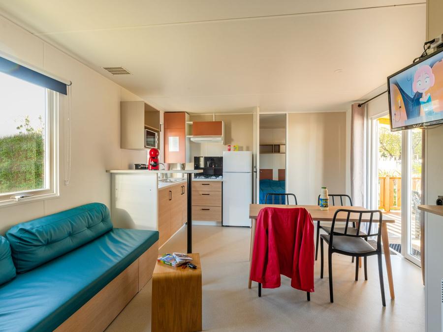 Mobilhome 7 personnes - Premium Jardin- 38.5m² - 3 chambres - 2 SDB - Bain Nordique 3