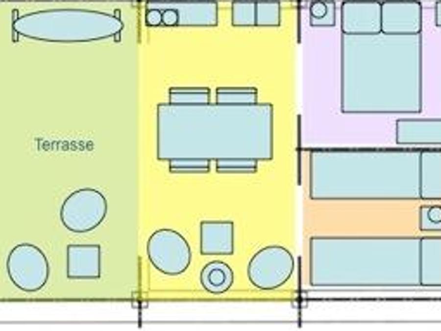 Bungalow toilé 5 personnes - Freeflower confort+ 37m² (sans sanitaires) 2