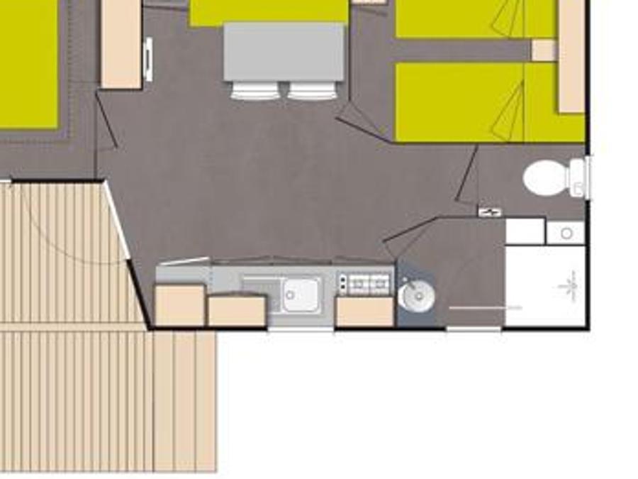 Mobilhome 4 personnes - Lodgia confort 27m² 2