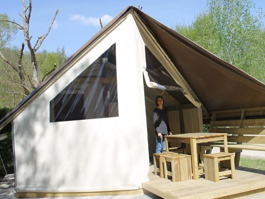 Tente en toile et en bois 4 personnes - Ecolodge confort 21m² (sans sanitaires) 0