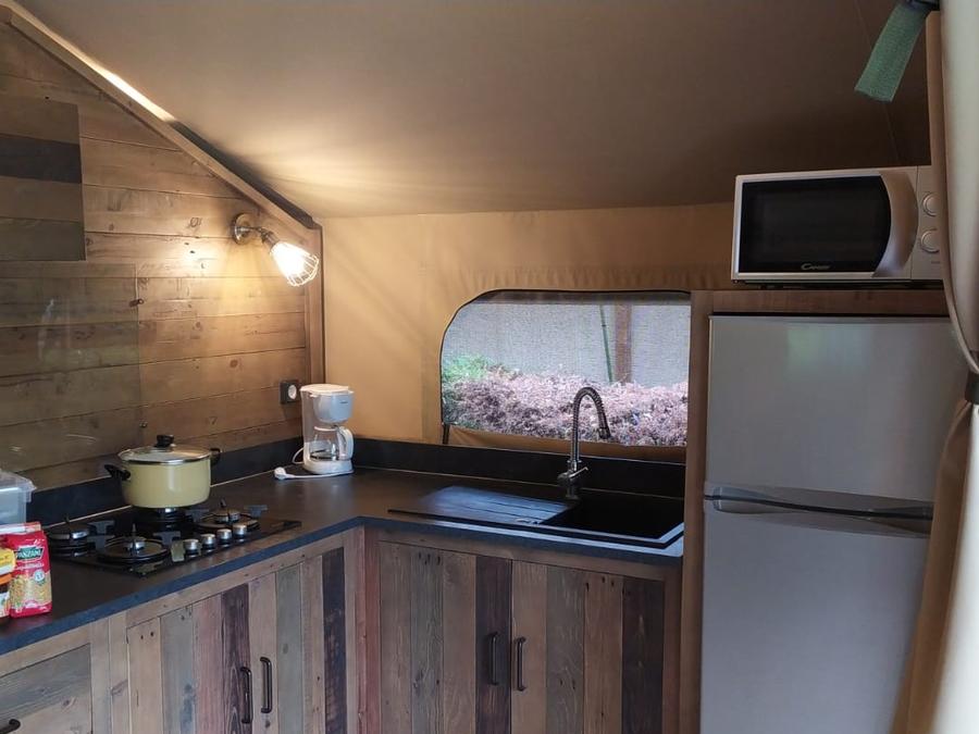 Tente en toile et en bois 5 personnes - Lodge sur pilotis Confort+ 46m² 7