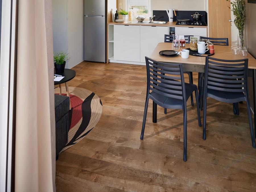 Mobilhome 7 personnes - Mobil-home 35m² Premium (3 chambres) + Terrasse + LV + TV + Clim 4