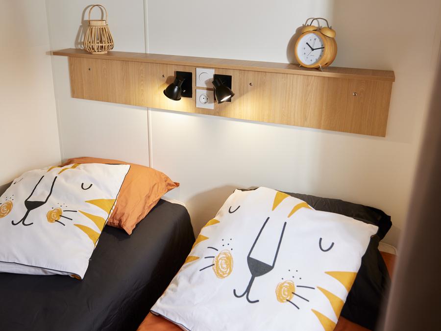 Mobilhome 7 personnes - Mobil-home 35m² Premium + (3ch-6/7pers) + Terrasse + LV + TV + Clim 5