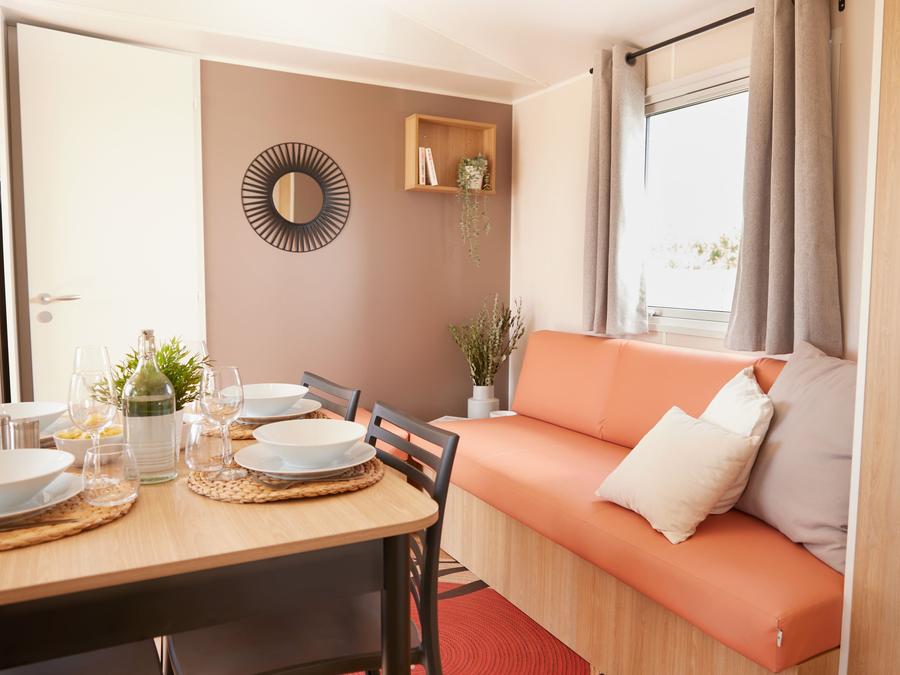 Mobilhome 6 personnes - NEST 33 LUXE- 3 chambres Clim + TV 4