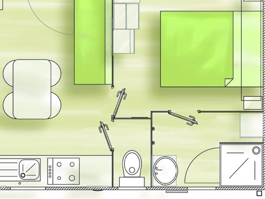 Mobilhome 2 personnes - Eco 1 Chambre 5