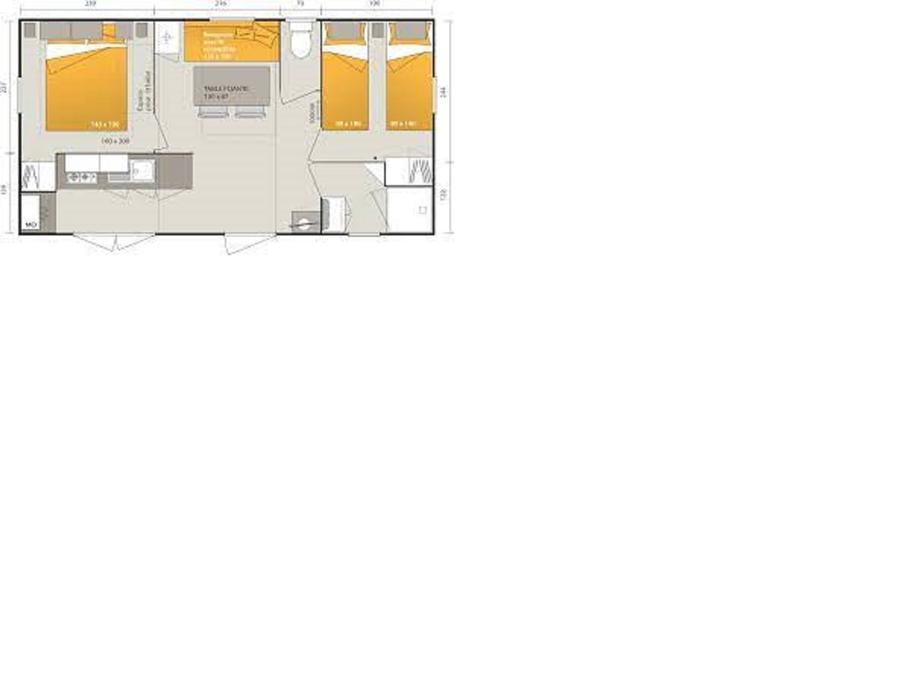 Mobilhome 4 personnes - MH Eden Océan 2ch 4 pers 7