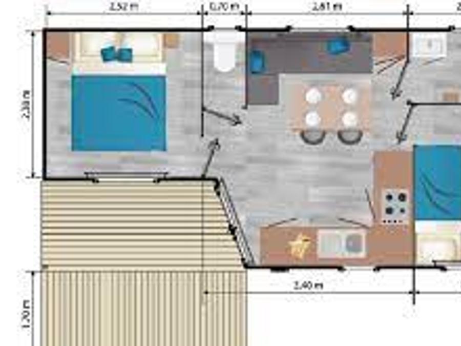 Mobilhome 4 personnes - MH Confort Plage 2ch 4 pers 1