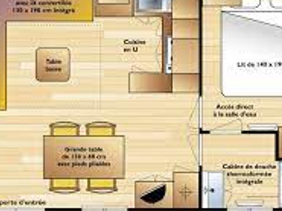 Mobilhome 4 personnes - MH Confort Médiéval 2ch 4 pers 1