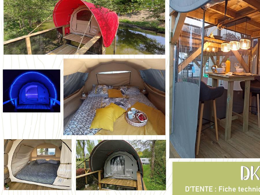 Insolite 2 personnes - D’Tente DKbane 12m² INSOLITE - 1 chambre + terrasse (sans sanitaires) 10