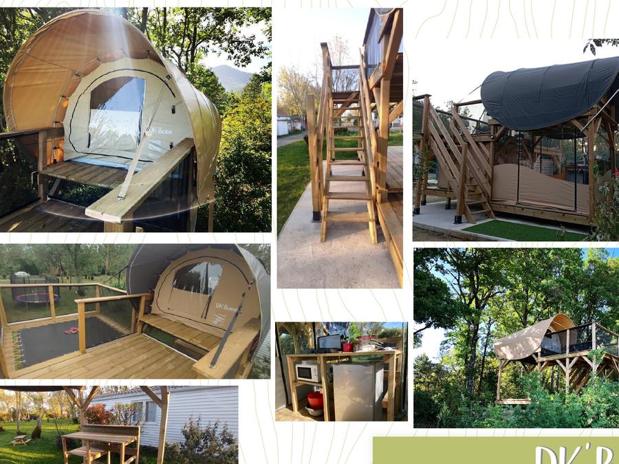 Insolite 2 personnes - D’Tente DKbane 12m² INSOLITE - 1 chambre + terrasse (sans sanitaires) 6