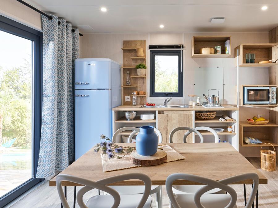 Mobilhome 4 personnes - Palmy Premium 24,5m2 (2ch - 4pers) + CLIM + TV + LV + Terrasse Couverte 2