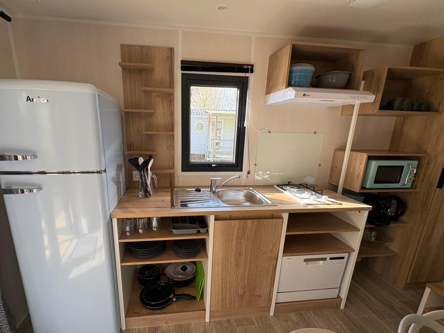 Mobilhome 4 personnes - Palmy Premium 24,5m2 (2ch - 4pers) + CLIM + TV + LV + Terrasse Couverte 5