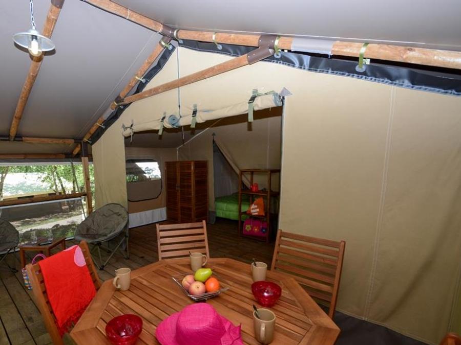 Tente en toile et en bois 5 personnes - SAFARI LODGE sans sanitaires 2