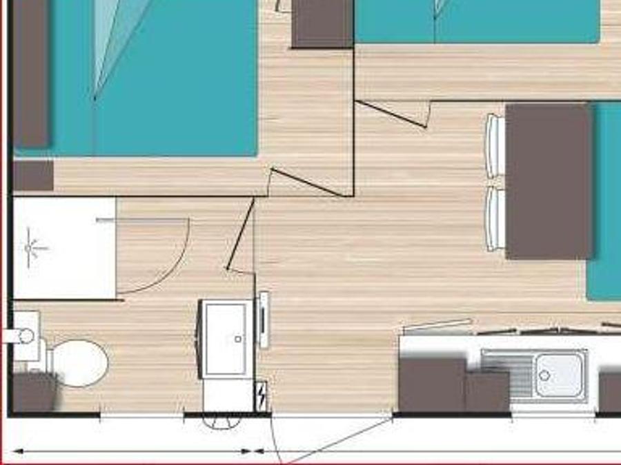 Mobilhome 4 personnes - MH2 COTTAGE COSY 20 m² 4