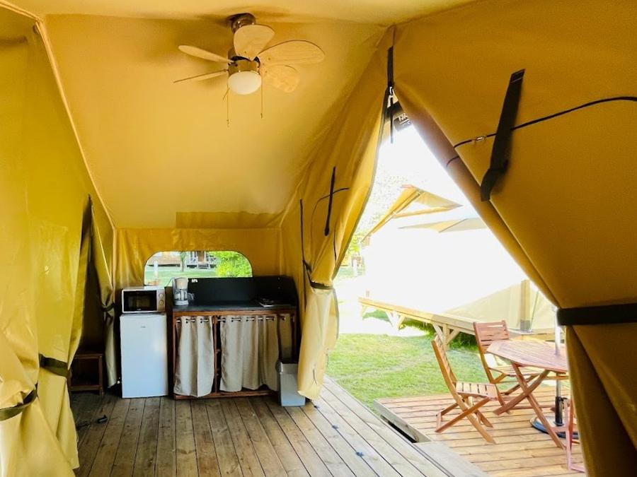 Tente en toile et en bois 5 personnes - Tente safari (sans sanitaires) 6