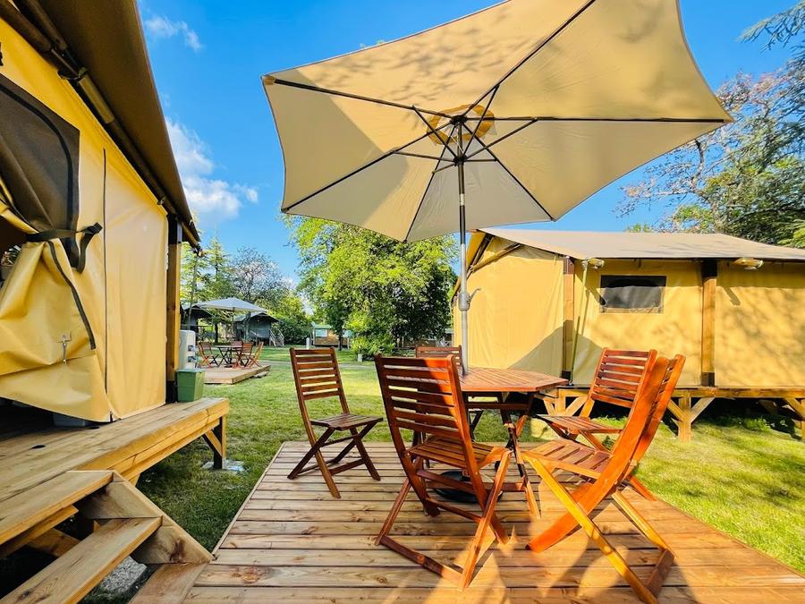 Tente en toile et en bois 5 personnes - Tente safari (sans sanitaires) 3