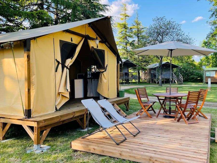 Tente en toile et en bois 5 personnes - Tente safari (sans sanitaires) 0