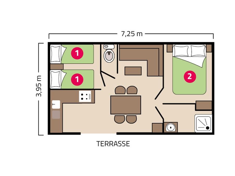 Mobilhome 4 personnes - Bahia 4 personnes 2