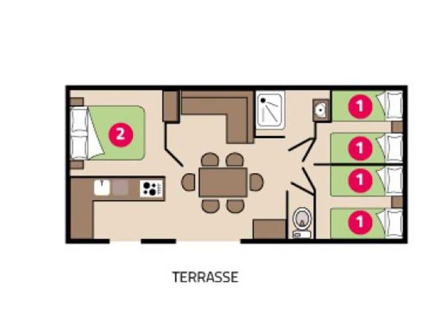 Mobilhome 6 personnes - Clim Trio 6