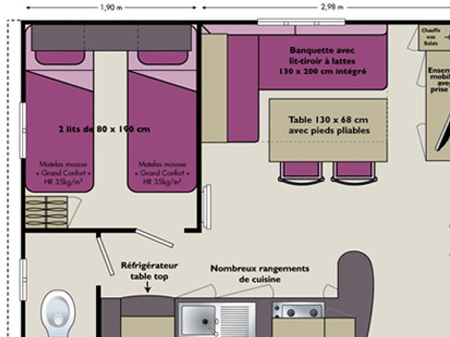 Mobilhome 4 personnes - IRM Super Mercure 4