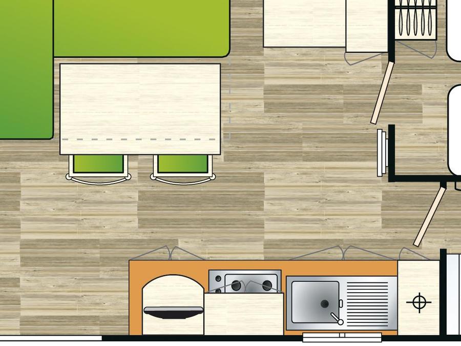 Mobilhome 4 personnes - Standard 24 m² - 2 chambres 7